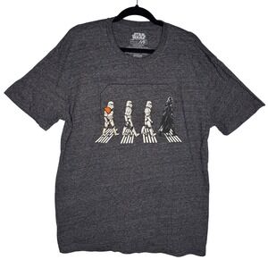Star Wars Darth Vader Stormtrooper‎ Abbey Road Parody T-Shirt Charcoal Grey XL